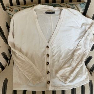 Cream Cropped Cardigan